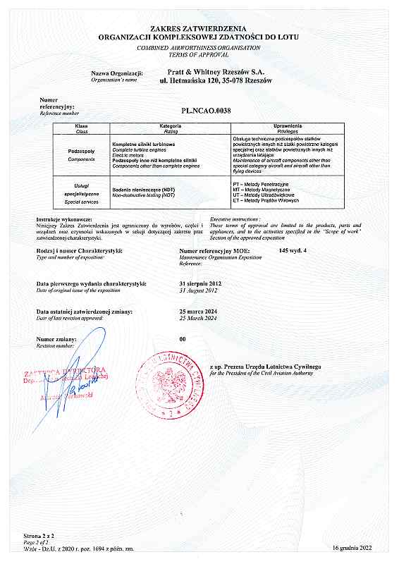 PL.NCAO.0038 Krajowy Dodatek do Certyfikatu PL.145.001 Str. 2.jpg [3.60 MB]